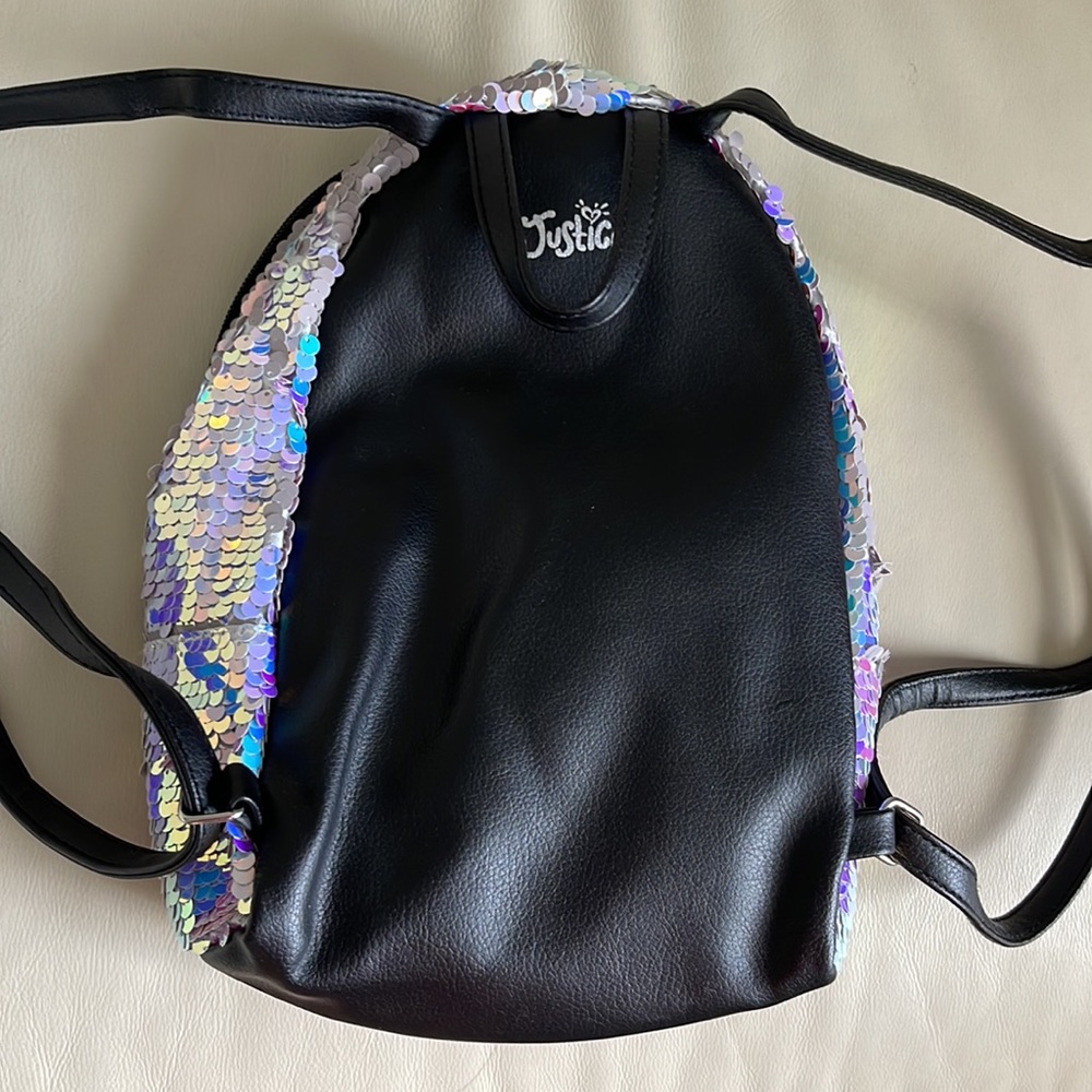 Justice Sequined “A” Backpack - Picture 4 of 6
